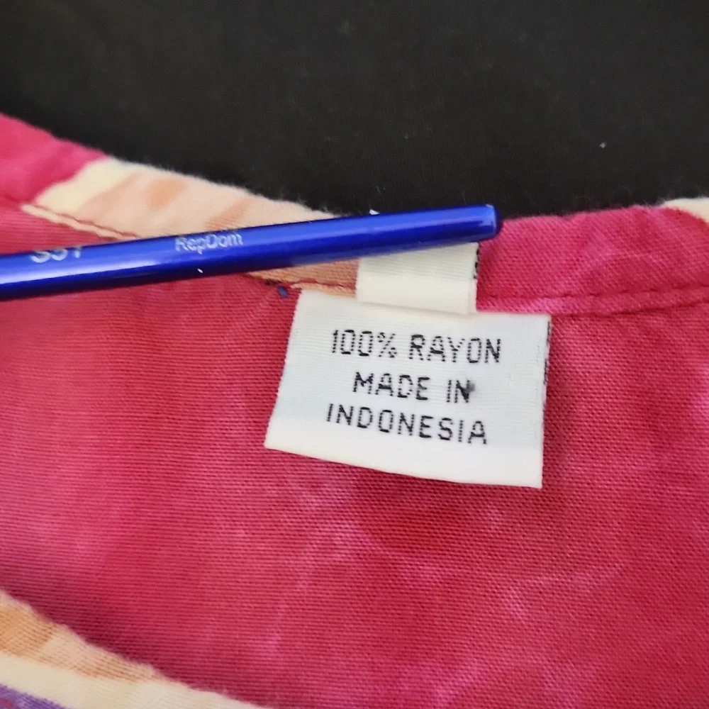 Geometrical Shape Marbled/Dyed Vintage Mini Dress - Picture 4 of 5